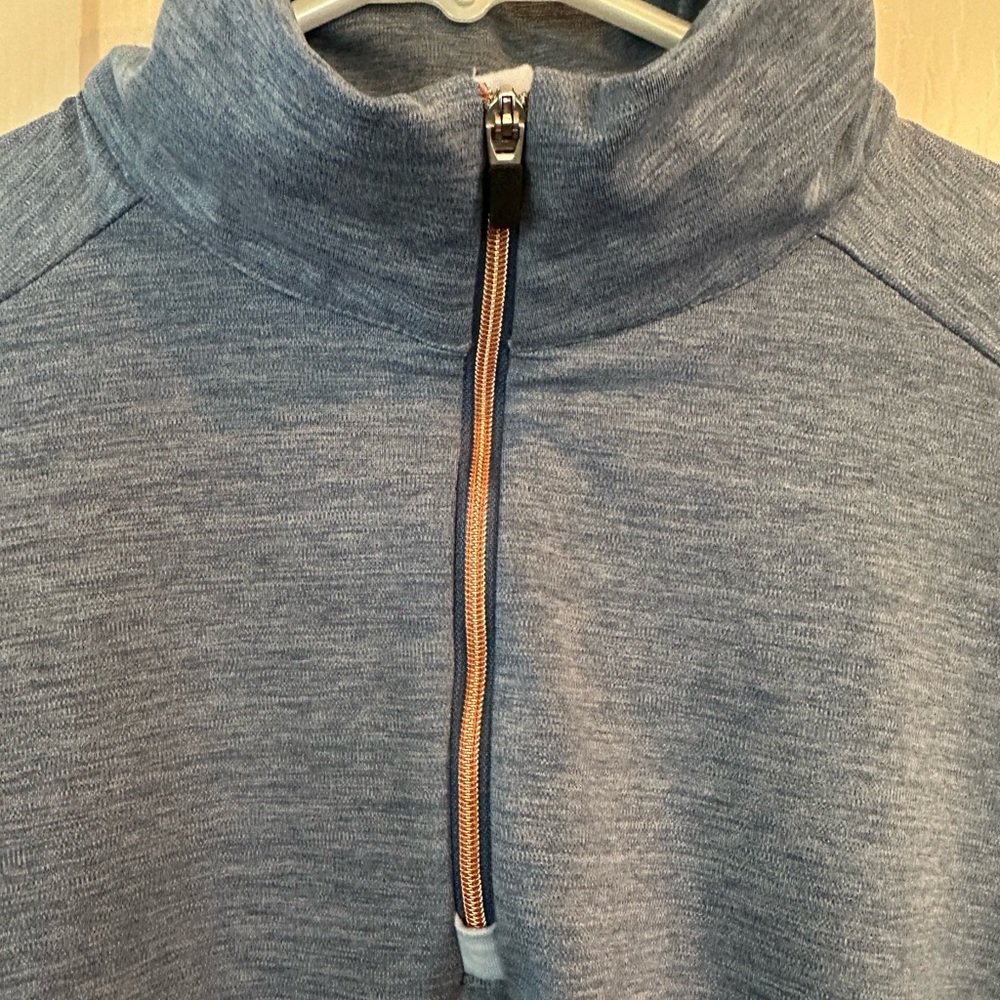 Light Blue/Indigo Irideon Long Sleeve Athletic Top. Mid weight. Like new - Picture 2 of 7